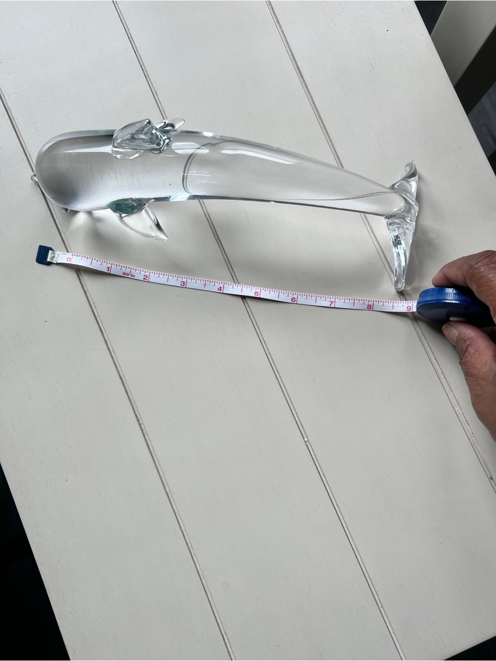 Clear Glass Dolphin Figurine